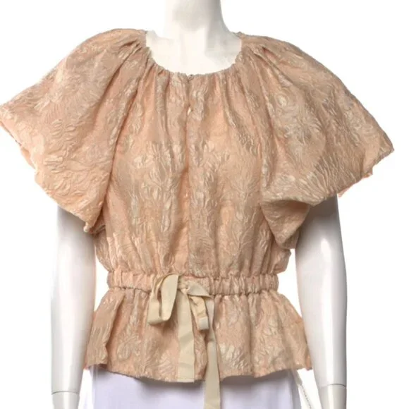 SOLD NWOT ULLA JOHNSON Mirabelle Top in Peony XS $490 - Picture 7 of 8